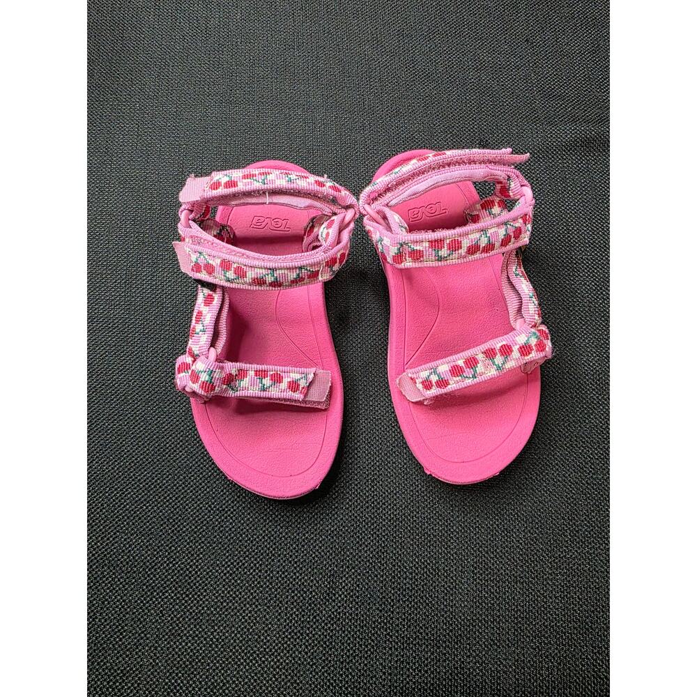 Teva Kids Pink Fruit Cherry Universal Strap Sandals Size 9 - Picture 2 of 6